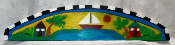 Sailboat and Cottages Door Topper